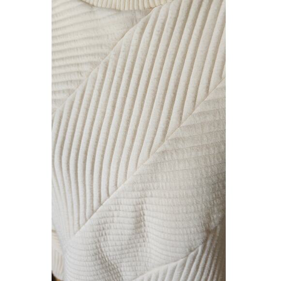 Vintage Kamikaze Cotler 80 90s Off White Ribbed 3D Slouch Sweatshirt Women Large - Picture 6 of 7